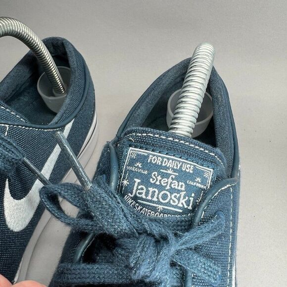 Nike SB Zoom Men's Size 8 Stefan Janoski Blue Canvas Skate Shoes - Picture 4 of 12